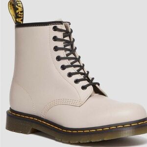 Dr. Martens Parchment Beige Lace-Up Boots